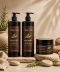 Trio Essentiel au Romarin – Shampoing, Conditionneur & Masque